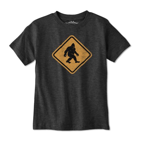 Bigfoot Crossing Sign Youth T-Shirt Discount