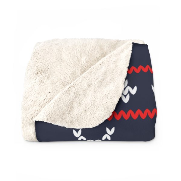 Boston Lobstah Ugly Holiday Sweater Sherpa Fleece Blanket Online now