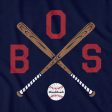 BOS Cross Bats T-Shirt Hot on Sale