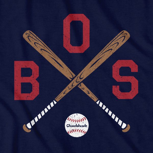 BOS Cross Bats T-Shirt Hot on Sale