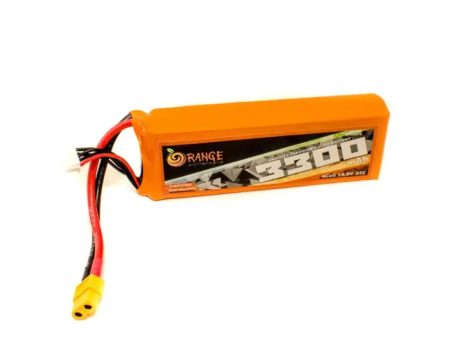 14.8V 3300mAh 4S 25C Lipo Battery with XT60 Plug (Brand Orange). For Discount