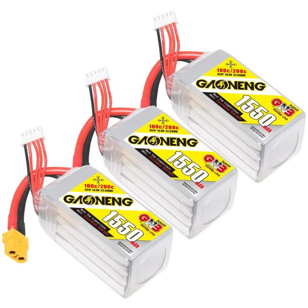 GNB 4S 14.8V 1550mAh 100C XT60 LiPo Battery. Supply