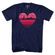 Boston Heart Retro Skyline T-Shirt For Cheap