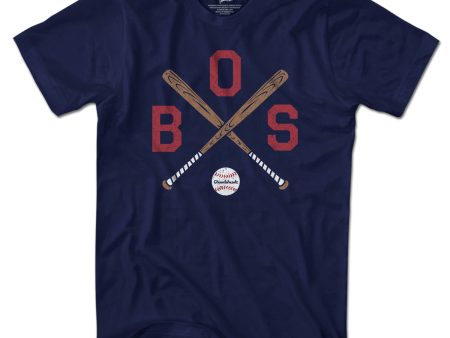 BOS Cross Bats T-Shirt Hot on Sale