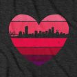 Boston Heart Retro Skyline T-Shirt For Cheap