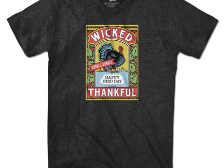 Wicked Thankful Turkey Label T-Shirt Online Sale