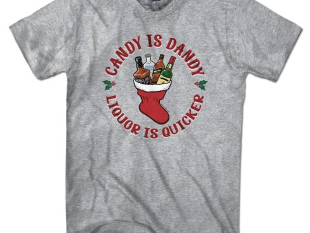 Candy Is Dandy Liquor Is Quicker Christmas T-Shirt Sale