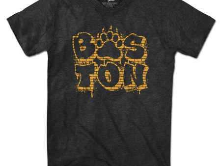 Boston Bear Paw Stacked Graffiti T-Shirt For Sale