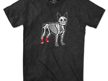 Socks On Boston Terrier Skeleton T-Shirt Online now