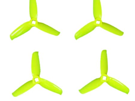 3052 Tri Blade Flash Propellers 2CW+2CCW - (2 Pairs) - Lemon Yellow. Cheap