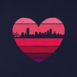 Boston Heart Retro Skyline Youth T-Shirt Supply