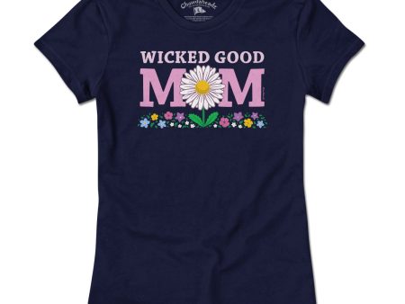 Wicked Good Mom Flowers T-Shirt Discount