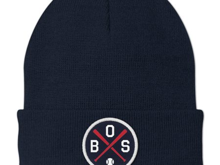 BOS Baseball Emblem Cuff Knit Cheap