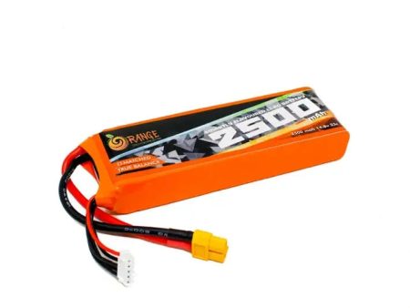 14.8V 2500mAh 4S 25C Lipo Battery with XT60 Plug (Brand Orange). Online Hot Sale