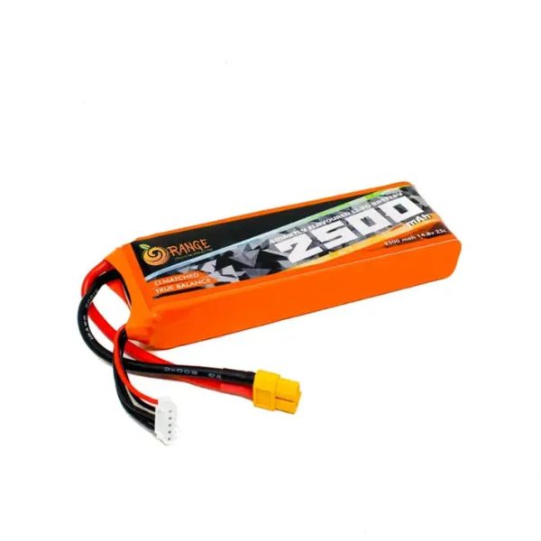 14.8V 2500mAh 4S 25C Lipo Battery with XT60 Plug (Brand Orange). Online Hot Sale