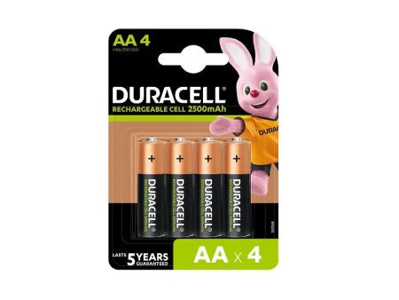 Duracell Rechargeable Batteries AA 2500mAh (Pack of 4). For Discount