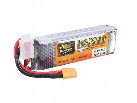 11.1V 2200mAh 3S 35C Lipo Battery with XT60 Plug (Brand ZOP Power). on Sale