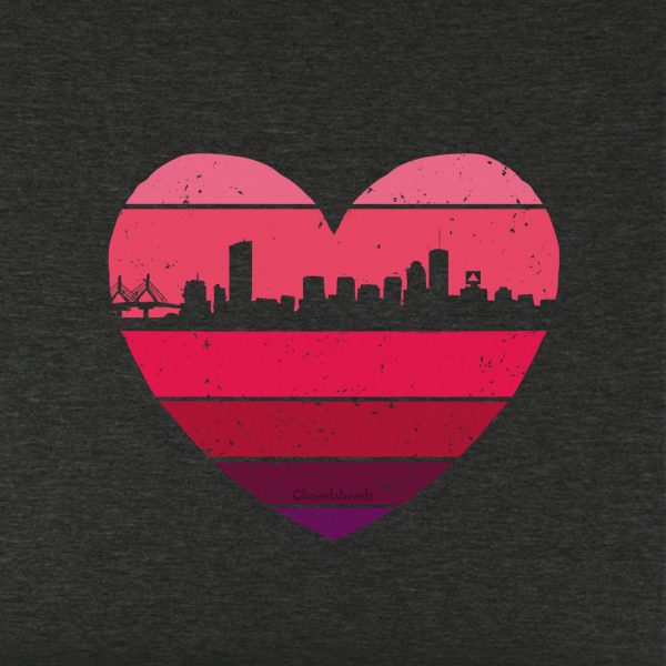 Boston Heart Retro Skyline Youth T-Shirt Supply