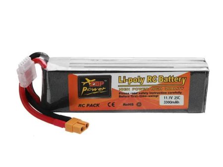 11.1V 3300mAh 3S 25C Lipo Battery With XT60 Plug (Brand ZOP Power). For Sale