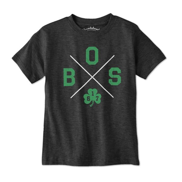 BOS Shamrock Crossed Out Youth T-Shirt on Sale