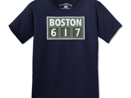 Boston 617 Scoreboard Youth T-Shirt Online now