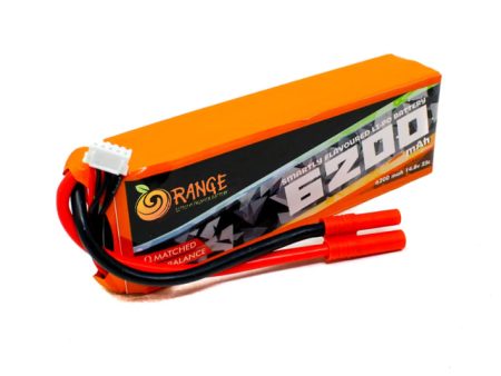 14.8V 6200mAh 4S 25C Lithium Polymer Battery Pack (Brand Orange) Supply