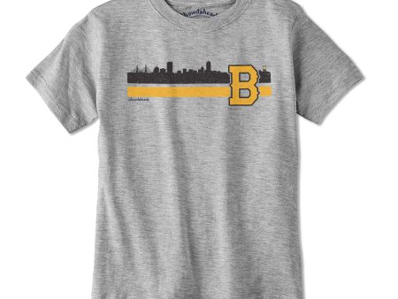 Boston B Black & Gold Sideline Youth T-Shirt Hot on Sale