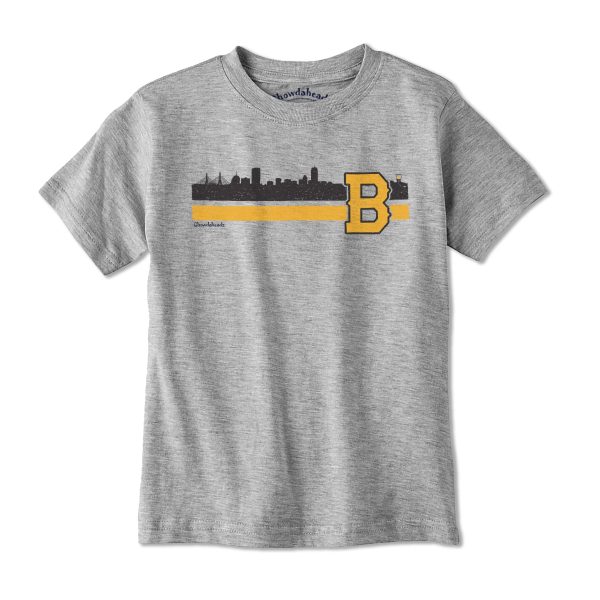 Boston B Black & Gold Sideline Youth T-Shirt Hot on Sale