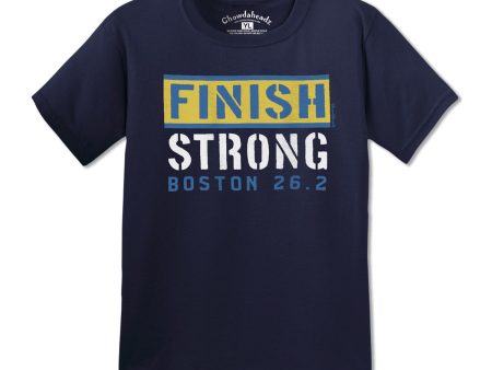 Finish Strong Boston 26.2 Youth T-Shirt Cheap