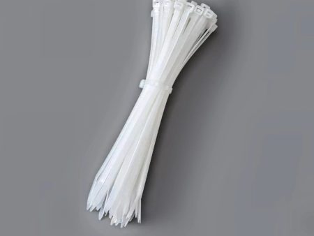 Self Locking Adjustable Nylon Cable Ties | Zip Ties (White) 100pcs - 150mm. For Sale