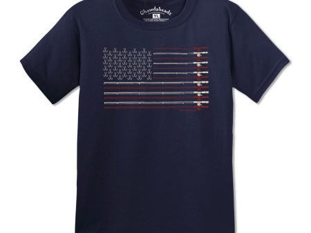 USA Fishing Flag Youth T-Shirt For Cheap