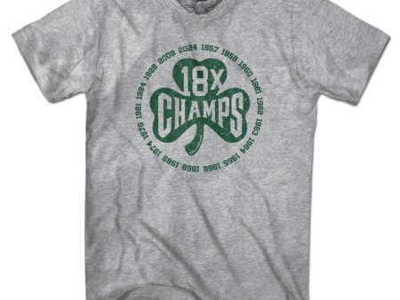 18x Boston Basketball Champions Shamrock T-Shirt Supply