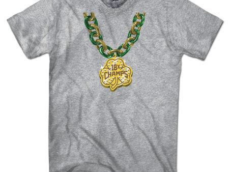 Boston Basketball Champions Shamrock Chain T-Shirt Fashion