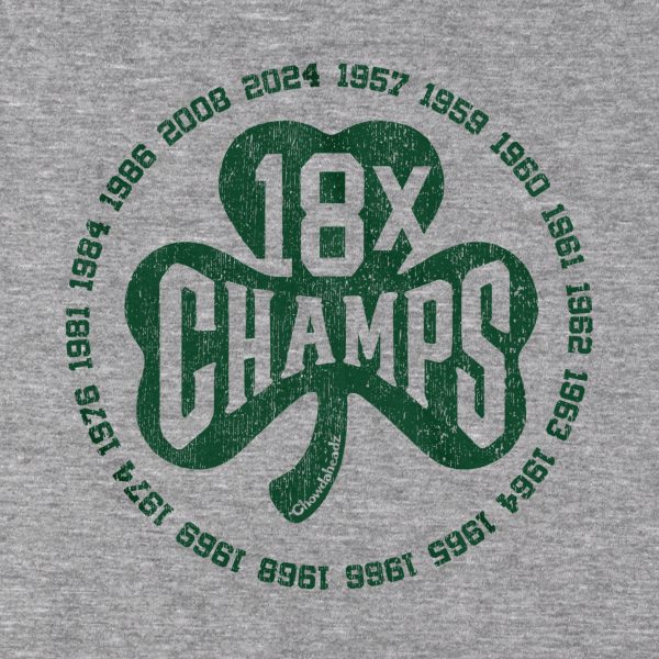 18x Boston Basketball Champions Shamrock T-Shirt Supply