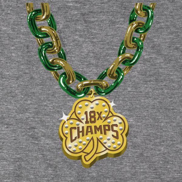 Boston Basketball Champions Shamrock Chain T-Shirt Fashion