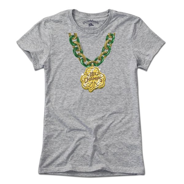 Boston Basketball Champions Shamrock Chain T-Shirt Fashion