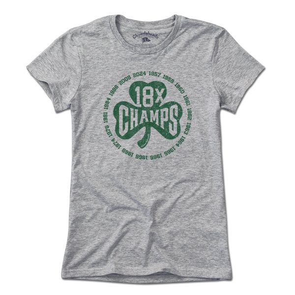 18x Boston Basketball Champions Shamrock T-Shirt Supply