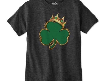 Crowned Shamrock Boston Basketball Champions Youth T-Shirt Cheap