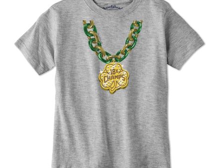 Boston Basketball Champions Shamrock Chain Youth T-Shirt For Cheap