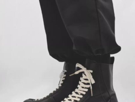 leather side zipper rider biker boots Online Sale