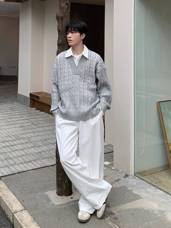 【ONELYC1NS】Fake two pieces knit  na1569 For Sale