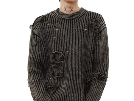 【MRNEARLY】heavy washed  knit  na1754 Online Hot Sale