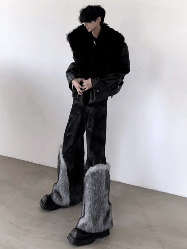 【AutumnWind】fur leather jacket  na1760 Fashion