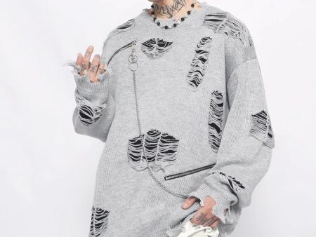 【Mz】cut holes design knit  na1548 For Cheap